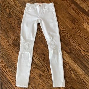 JOE’S White Skinny Ripped Jeans